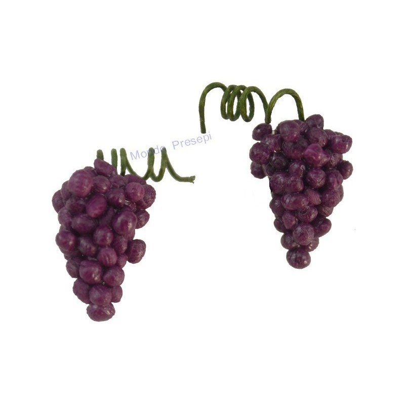 Conjunto de 2 racimos de uvas negras - Accesorios para belén