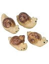 Set of 4 snails in resin for statues of 20-25 cm