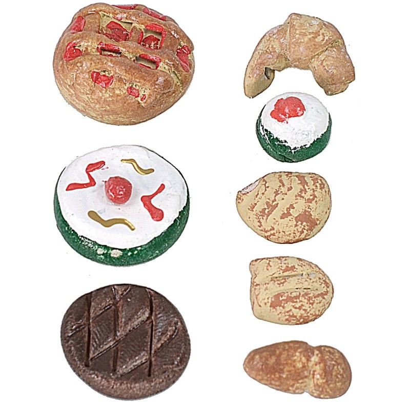 Set 8 dolci assortiti per pasticcere cm 0,5-1,5 Mondo Presepi