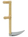 Metal scythe with wooden handle 8 cm