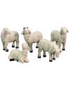 Set of 5 resin sheep for statues of 11-13 cm