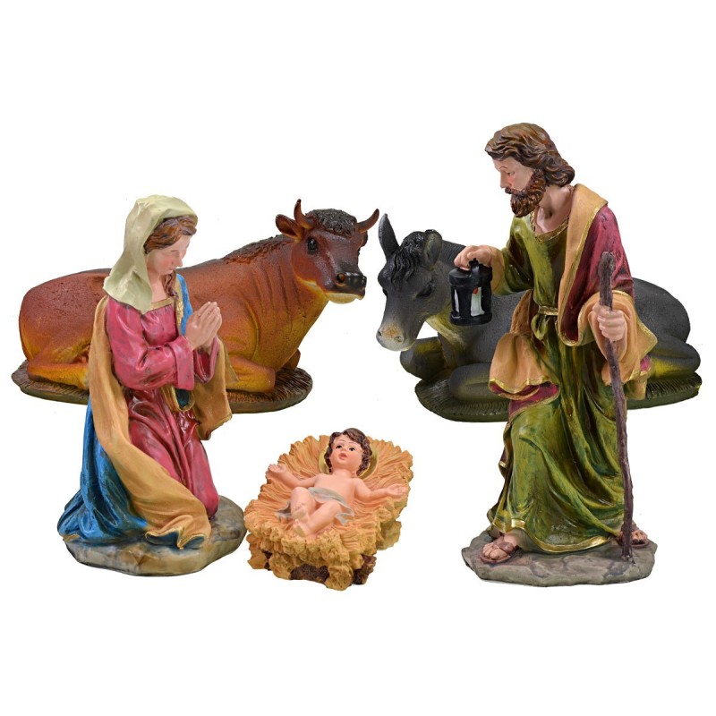 Natividad 5 figuras en resina 50 cm Mundo Pesebres