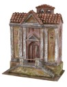 Church with bells and double staircase cm 34,5x20x22,5 h for