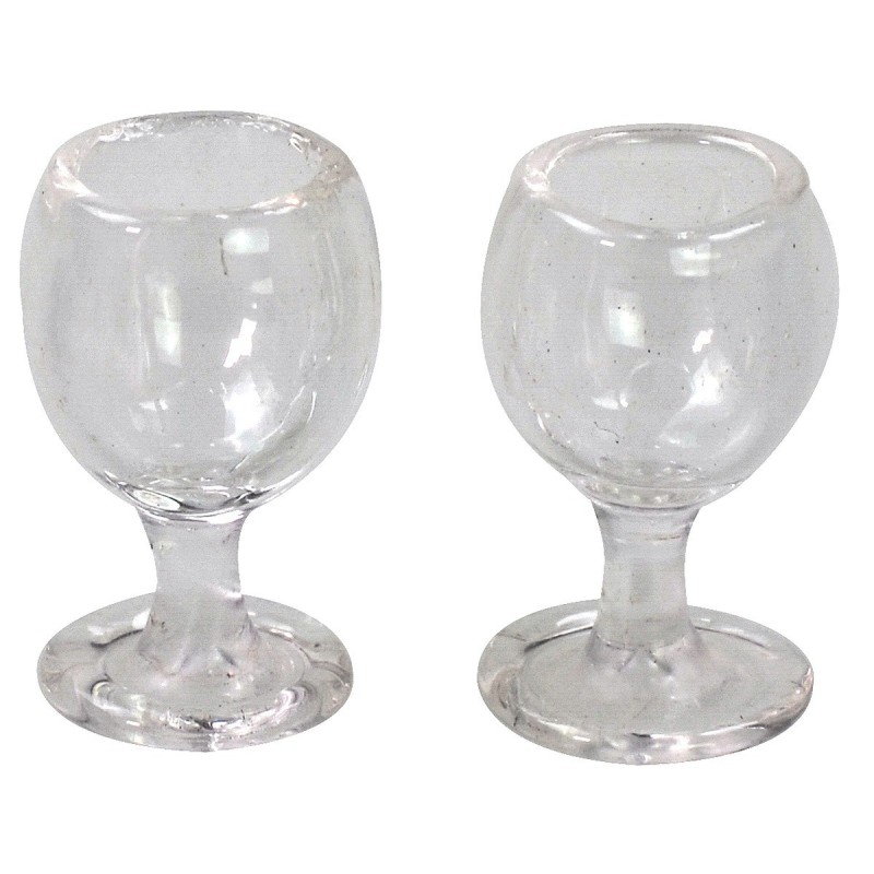 Set of 2 glass goblets ø 1 cm