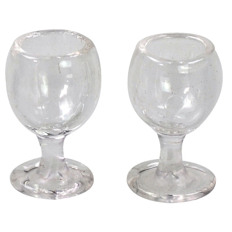 Set of two glass goblets ø 1 cm