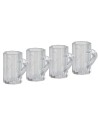 Set of 4 glass mugs ø 1 cm