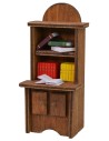 Wooden bookcase with writing desk and books cm 5,5x4x12,5 h