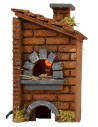 Forno a legna con fuoco funzionante cm 7x8x14 h Mondo Presepi