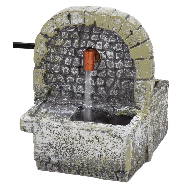 Fountain with stone effect washbasin in working resin cm