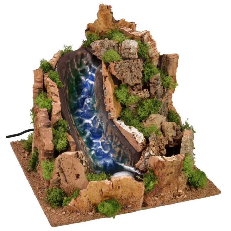 Cascata funzionante tra le rocce cm 29x29x27h.