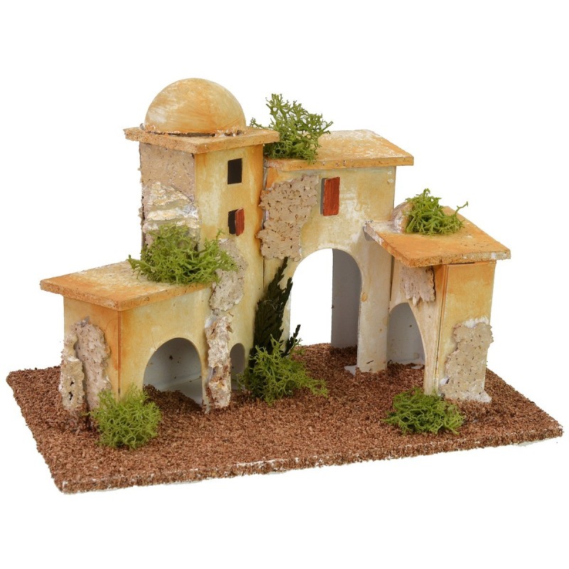 Minareto con arco stile arabo cm 20x12x12,5 h per statue 5-6 cm