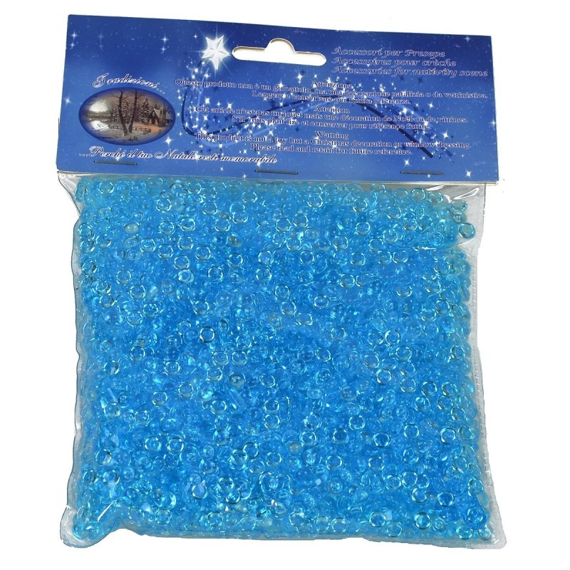 Sobre de granillo gemas pequeñas color celeste 150 gr Mondo Presepi