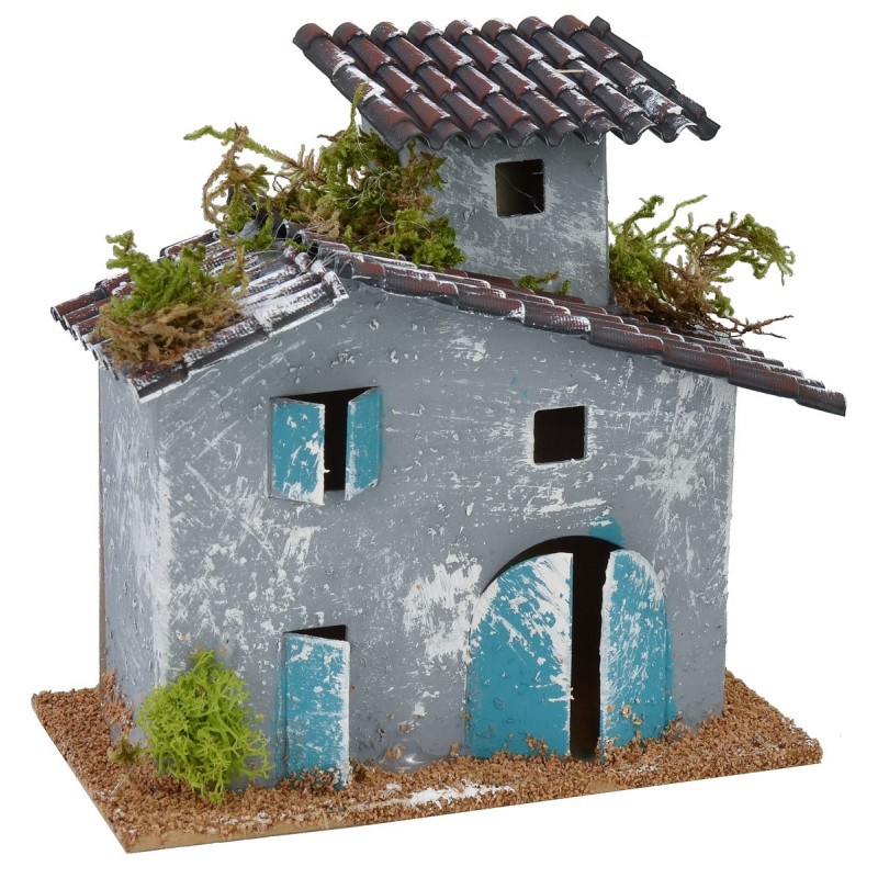 Casa del siglo XVIII con torrecilla de 13x7x13 cm (alto)