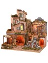 Presepe illuminato con cascata funzionante cm 60x45x61 h Mondo