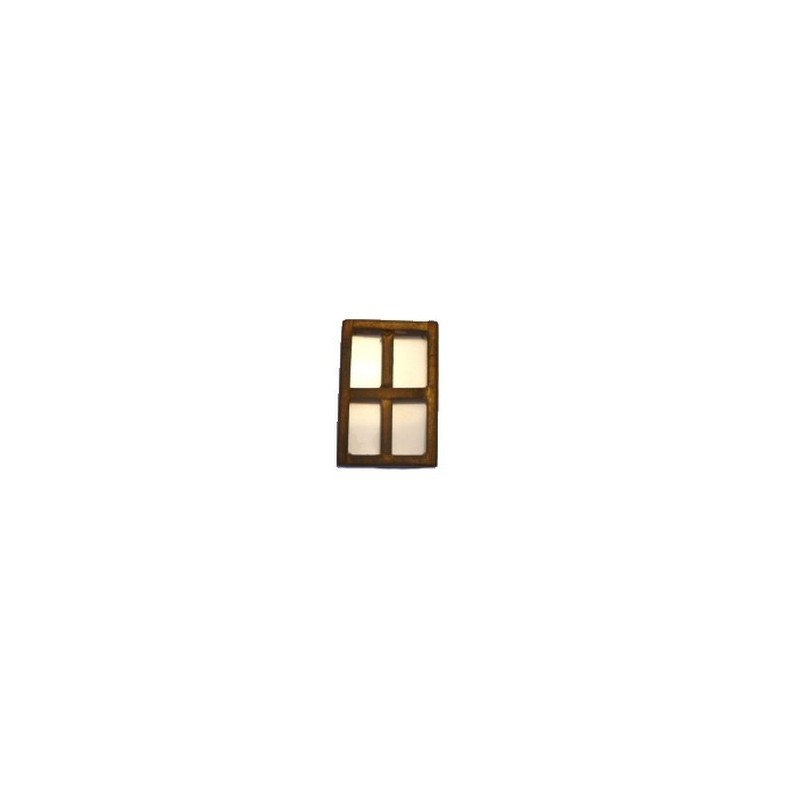 Medium window in aged wood 6x9 cm