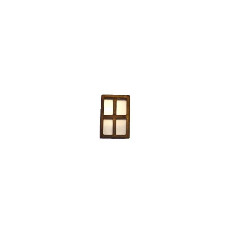 Ventana mediana de madera envejecida de 6x9 cm Mundo