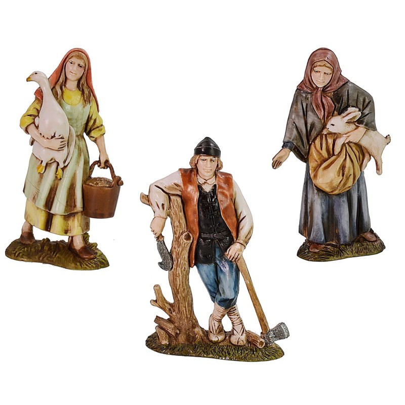 Conjunto de 3 estatuas de 10 cm Landi Moranduzzo Mundo Pesebres