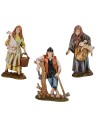 Set 3 statue 10 cm Landi Moranduzzo Mondo Presepi