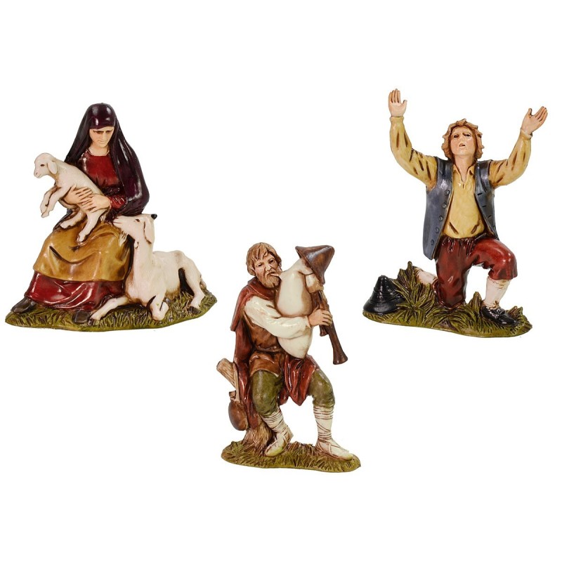 Set 3 statue per presepe serie 10 cm Landi Moranduzzo