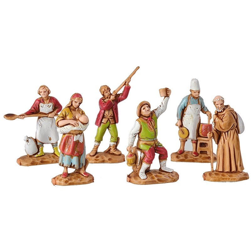 Conjunto de 6 estatuas Landi de 3,5 cm - 0369 Mundo Pesebres