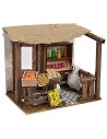 Bottega alimentari per Presepe cm 20x14x17 h altezza, bottega