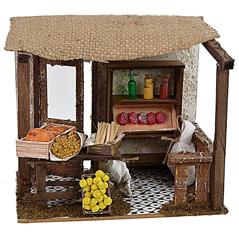 Bottega alimentari per Presepe cm 20x14x17 h