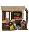 Bottega alimentari per Presepe cm 20x14x17 h altezza, bottega