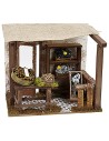 Bottega del pescivendolo per Presepe cm 20x14x17 h altezza