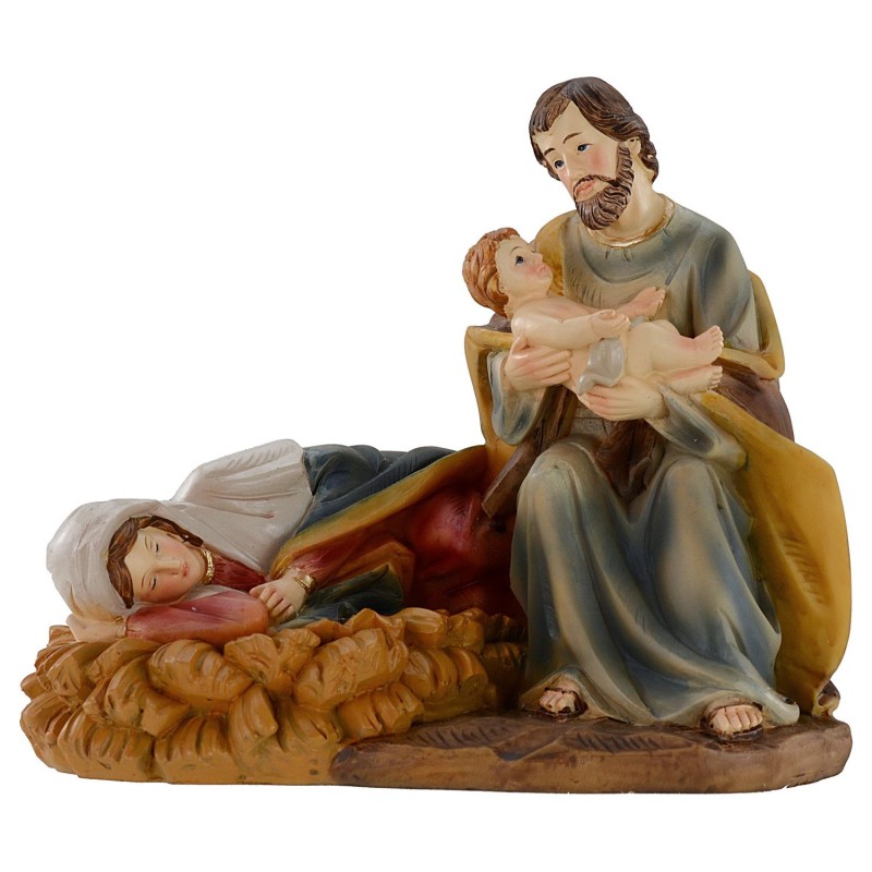 Nativity in resin cm 19x12, 5x17 h series 19-20 cm