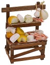 Banco con salumi e formaggi in cera cm 10x5,5x12 h cera