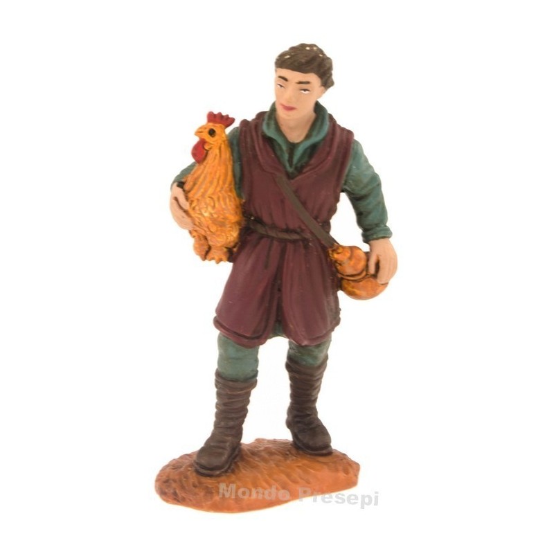 Campesino con gallina serie cm 8 Oliver Mundo