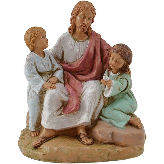 Cristo con bambini 12 cm Fontanini Mondo Presepi