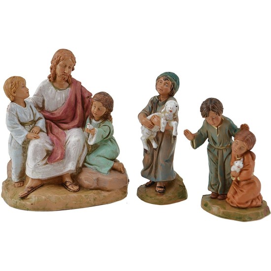 Scena di Cristo con bambini cm 12 Fontanini - Statue Fontanini