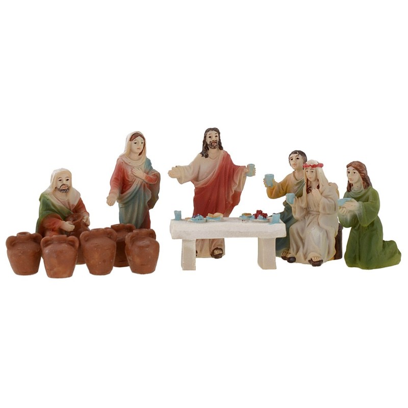 Estatuas de Pascua escena Bodas de Caná 5 cm Mundo