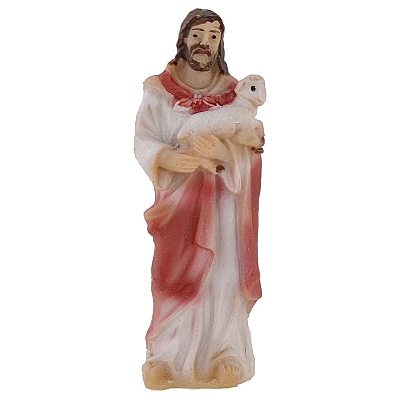 Estatua Pascual Buen Pastor con cordero 5 cm