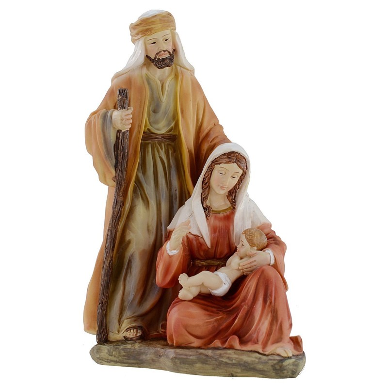 Natividad en resina cm 15x7x19,5 h Mundo Belenes