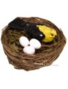 Nest with bird and eggs - assorted colors