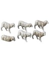 Pecore set 6 pezzi landi per Statue da cm 3,5 Mondo Presepi