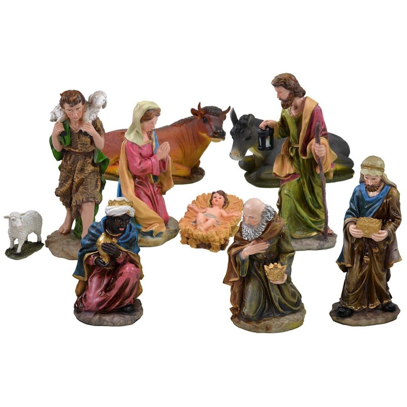 Natividad 10 figuras en resina h 50 cm | Mundo Pesebres