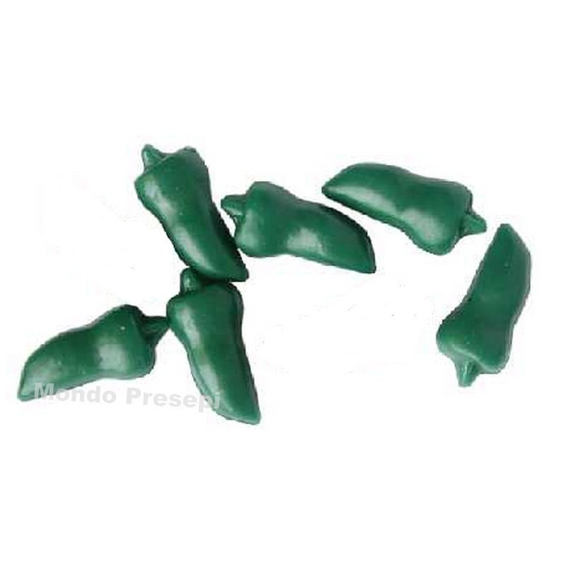 Set of 5 green peppers