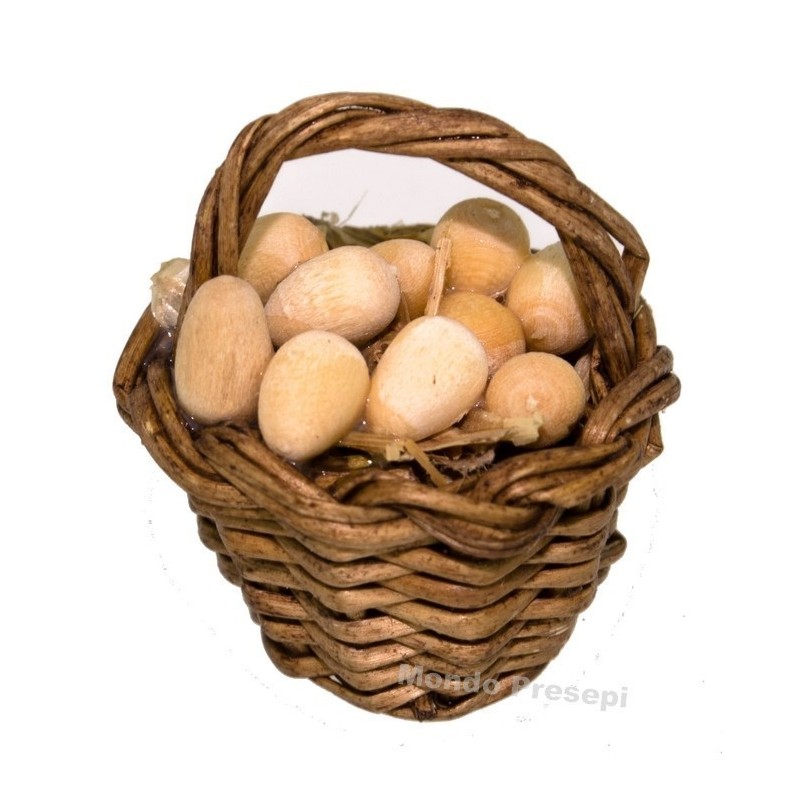 Basket with eggs 2.5 cm