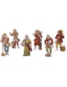 Conjunto de 6 estatuas para belén de 8 cm Landi Moranduzzo personajes Mundo