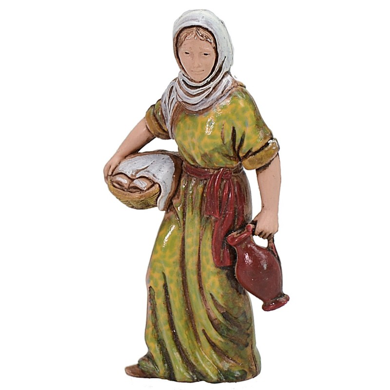 Woman with basket and jug cm 8 Landi