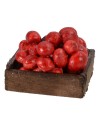 Caja de madera con tomates cm 3,2x2,6x2,5 h altura