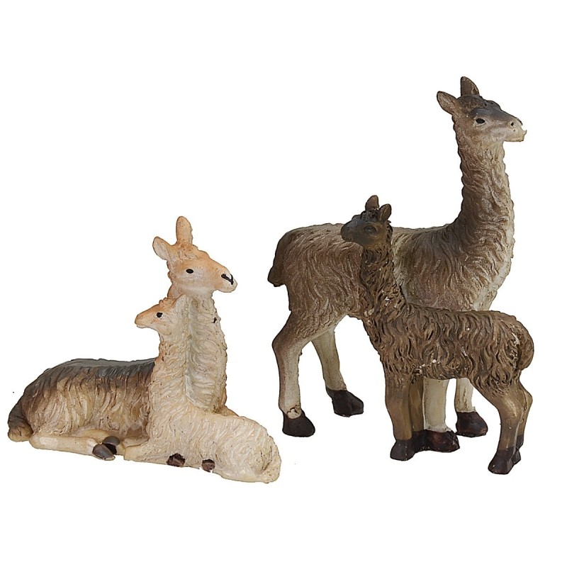 Conjunto de 2 pares de llamas para estatuas de 8-10 cm de altura | Mundo Pesebres