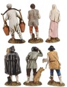 Conjunto de 6 estatuas de 12 cm Landi Moranduzzo Mondo Presepi