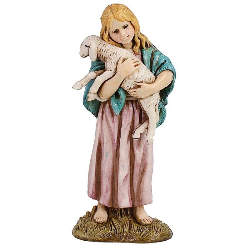 Bambina con agnello serie 12 cm Landi Moranduzzo