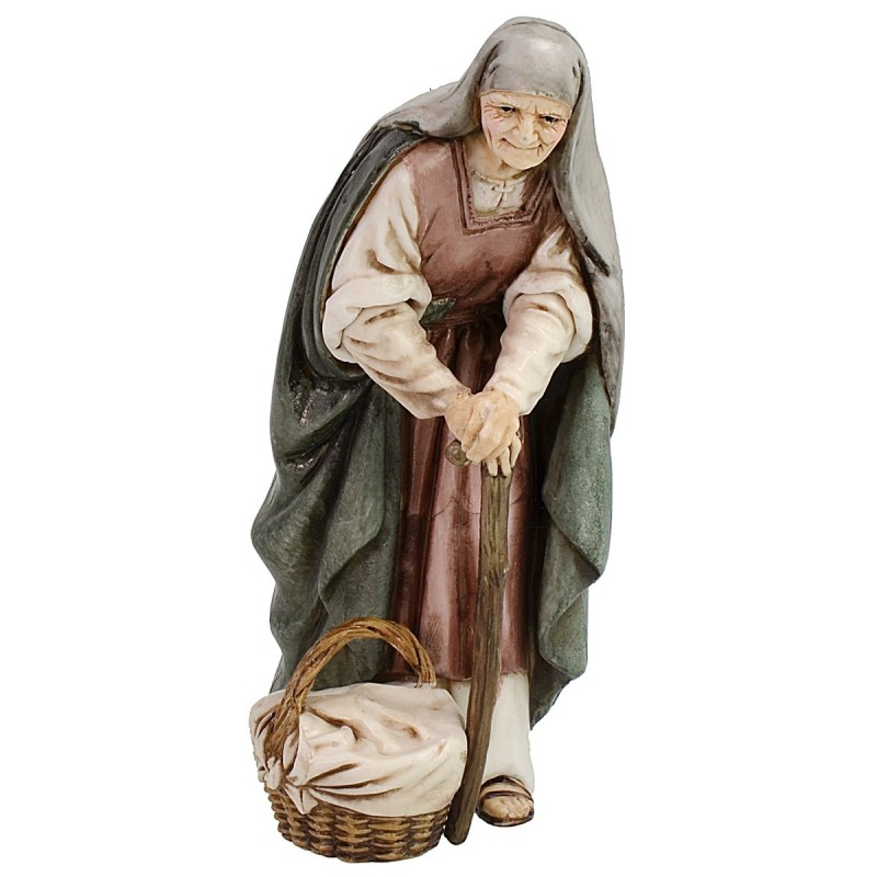 Crone with basket 13 cm Landi Moranduzzo statues landi cm 13