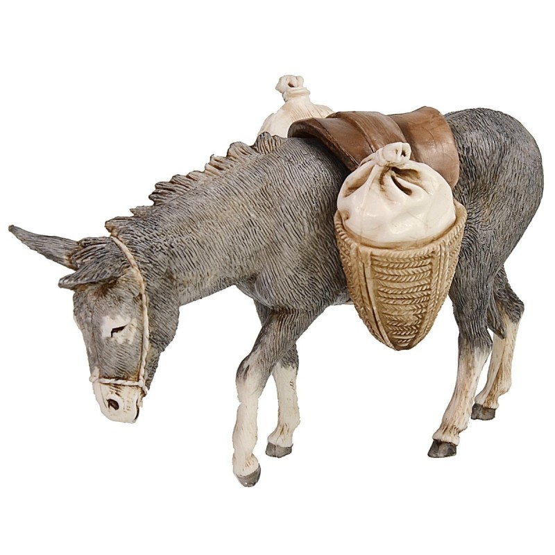 Burro con silla y sacos serie 13 cm Landi