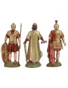 Conjunto de 2 soldados y Rey Herodes 12 cm Landi Moranduzzo Mundo Pesebres